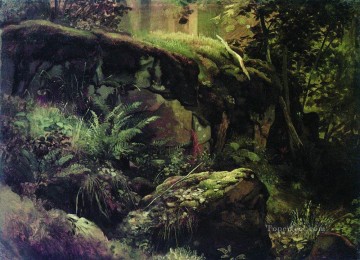 森の中の石 ヴァラーム 1860 古典的な風景 イワン・イワノビッチの木 Oil Paintings